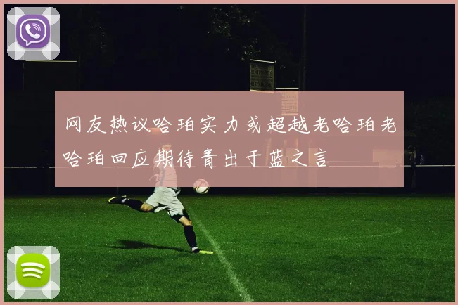 网友热议哈珀实力或超越老哈珀老哈珀回应期待青出于蓝之言